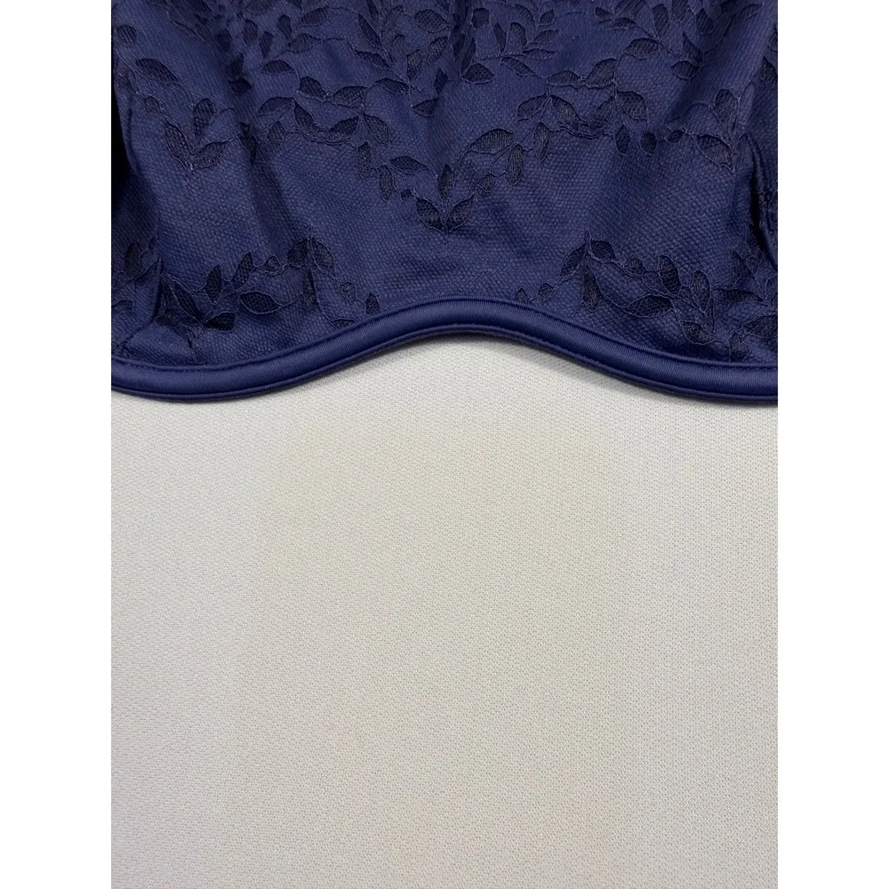 Victoria's Secret PINK Navy Blue Floral Lace Unlined Underwire Bra Large NWT